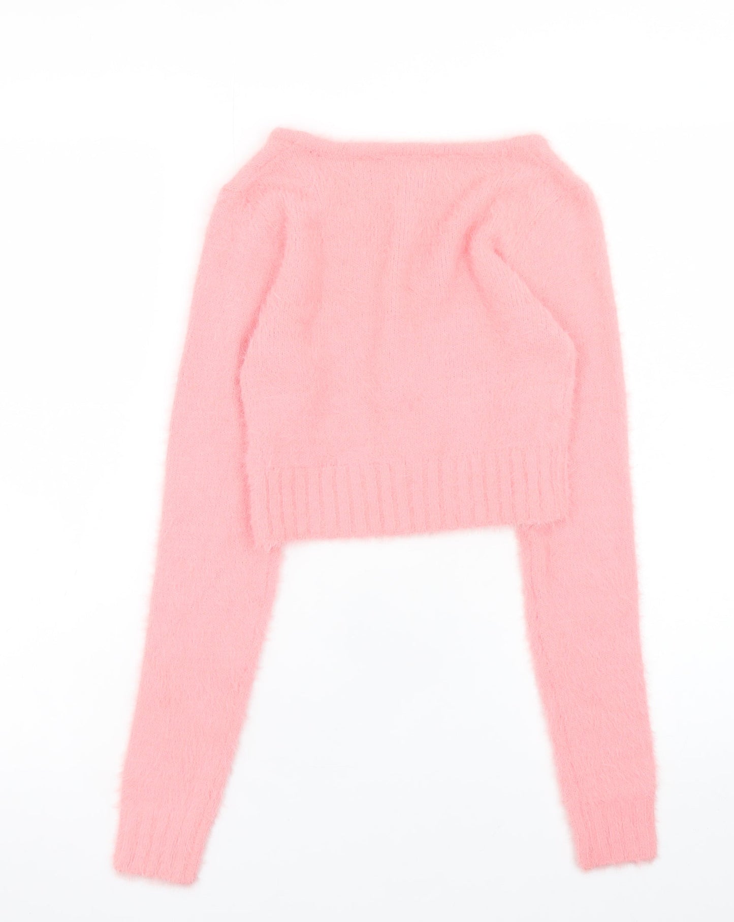 Womens UK Size 2XS Miss Selfridge Pink Cardigan Jumper