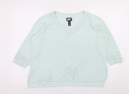Womens UK Size M Lands' End Blue Pullover Jumper