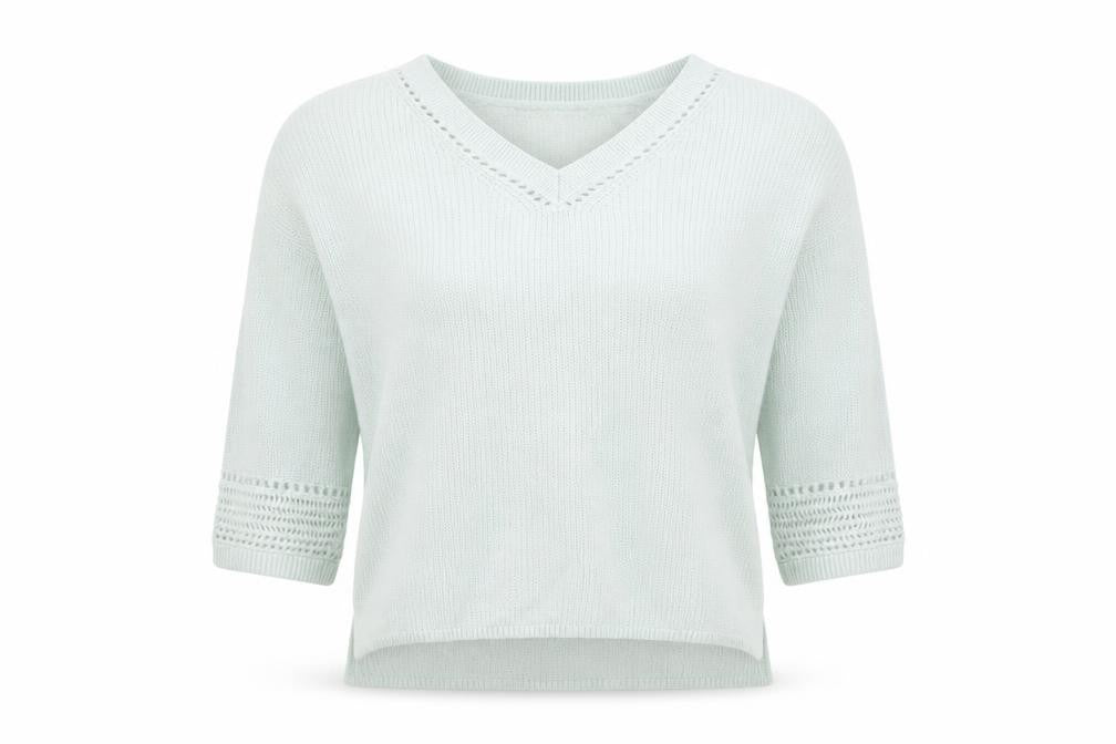 Womens UK Size M Lands' End Blue Pullover Jumper