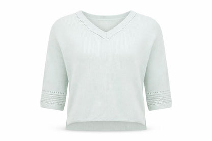 Womens UK Size M Lands' End Blue Pullover Jumper