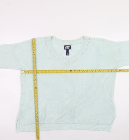 Womens UK Size M Lands' End Blue Pullover Jumper