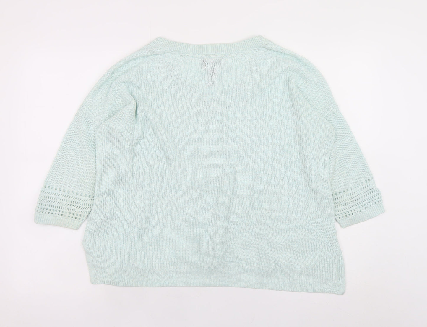 Womens UK Size M Lands' End Blue Pullover Jumper