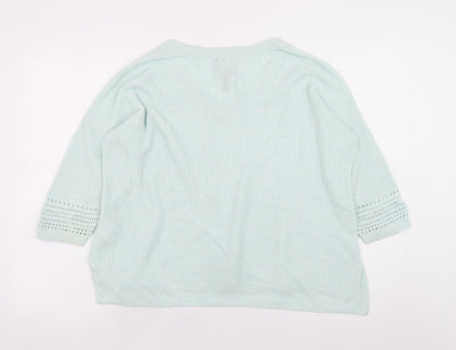 Womens UK Size M Lands' End Blue Pullover Jumper