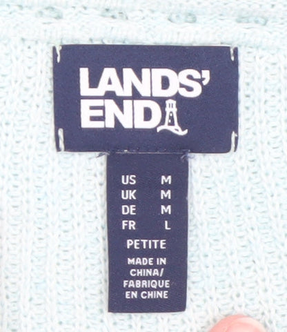 Womens UK Size M Lands' End Blue Pullover Jumper