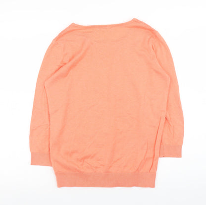 Womens UK Size 10 Wallis Orange Pullover Jumper