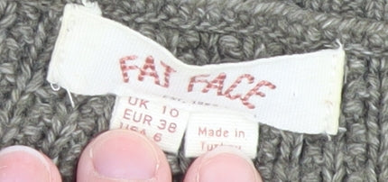 Womens UK Size 10 Fat Face Grey Pullover Jumper