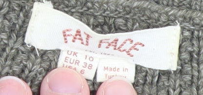 Womens UK Size 10 Fat Face Grey Pullover Jumper