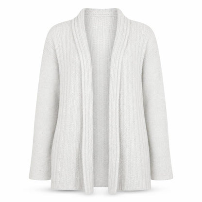 Gap Women's Grey Cable-Knit Open Cardigan XS Wool Alpaca Blend