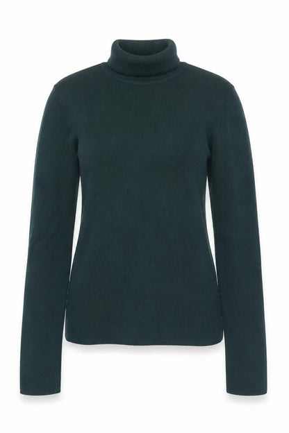 Primark Women's Green Roll Neck Slim Fit Jumper 2XS