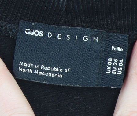 Womens UK Size 8 ASOS Design Black Pullover Sweatshirt