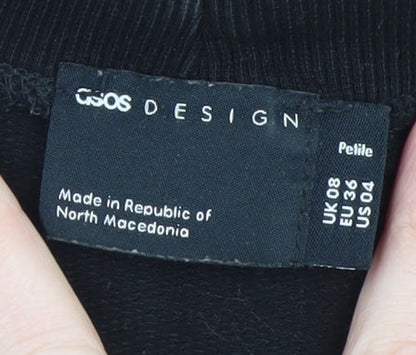Womens UK Size 8 ASOS Design Black Pullover Sweatshirt