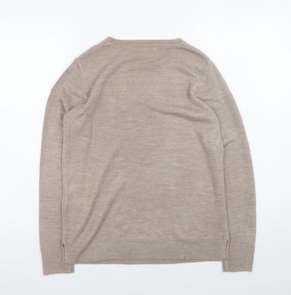 Womens UK Size 6 Marks and Spencer Beige Pullover Jumper