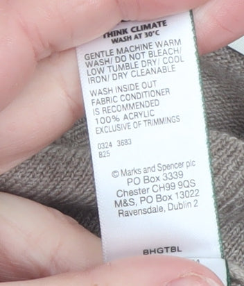 Womens UK Size 6 Marks and Spencer Beige Pullover Jumper