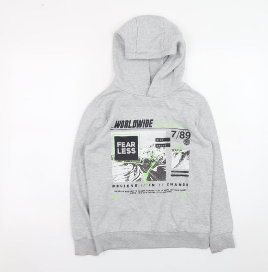 Boys UK Size 10-11 Years Dunnes Stores Grey Pullover Hoodie
