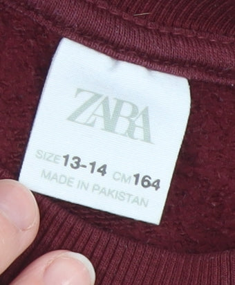 Teens UK Size 164 Zara Red Pullover Sweatshirt