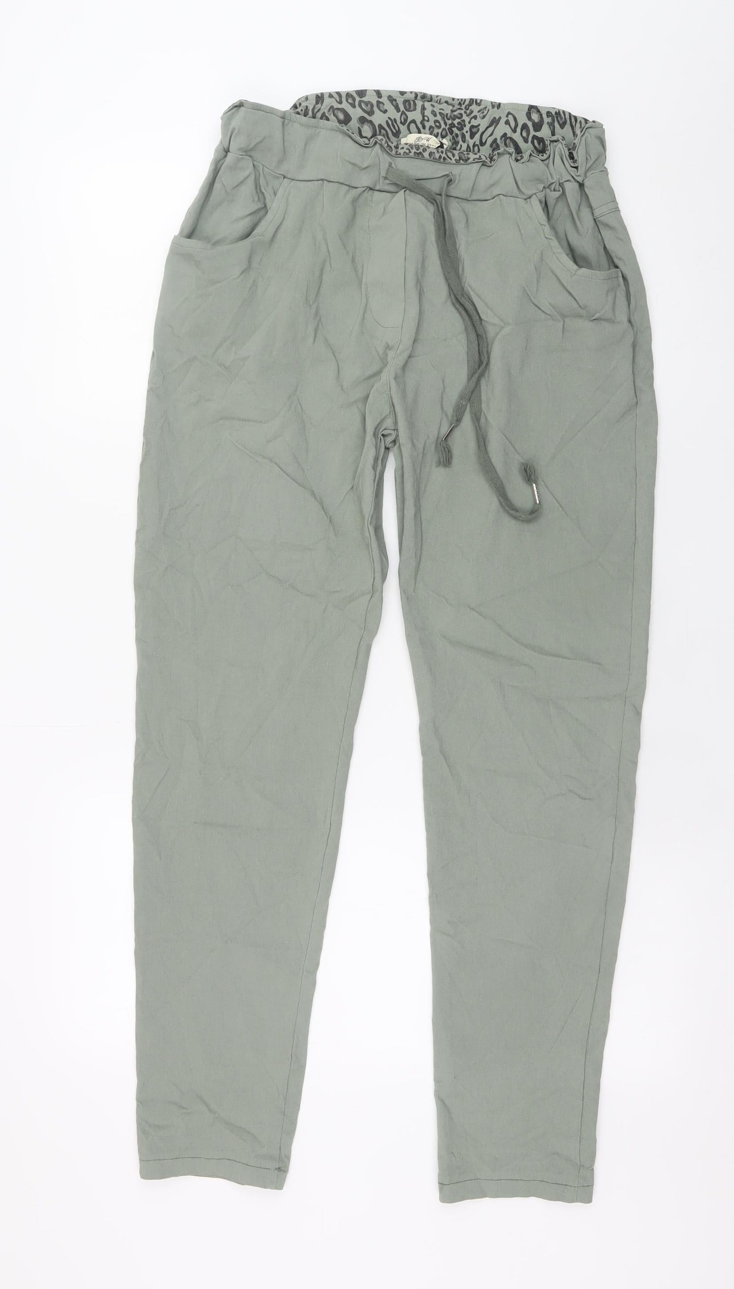 Womens UK Size L BW Regular Fit Jogger Green Trousers