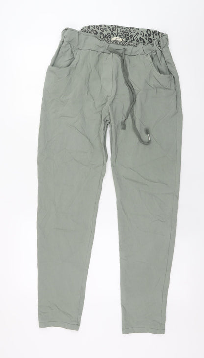 Womens UK Size L BW Regular Fit Jogger Green Trousers