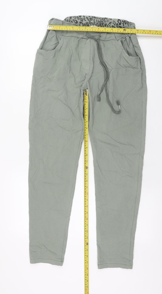 Womens UK Size L BW Regular Fit Jogger Green Trousers
