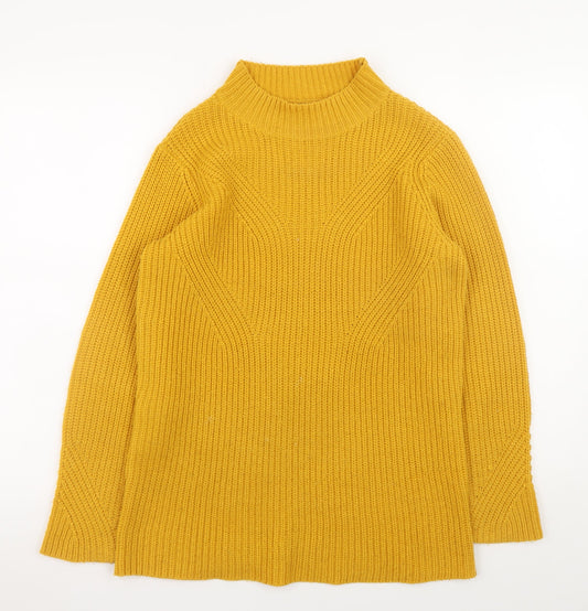 Womens UK Size 10/12 Damart Yellow Pullover Jumper