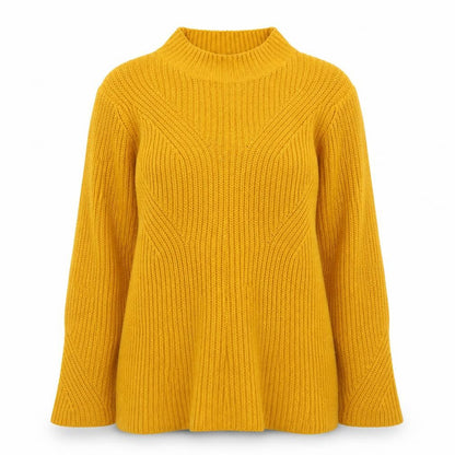 Womens UK Size 10/12 Damart Yellow Pullover Jumper