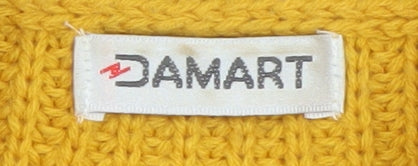 Womens UK Size 10/12 Damart Yellow Pullover Jumper