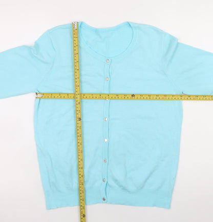 Womens UK Size 12 George Blue Cardigan Jumper