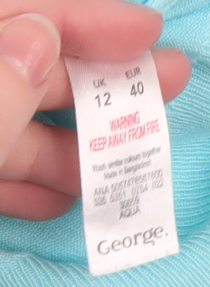 Womens UK Size 12 George Blue Cardigan Jumper