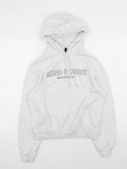 Womens UK Size XS H&M Grey Pullover Hoodie
