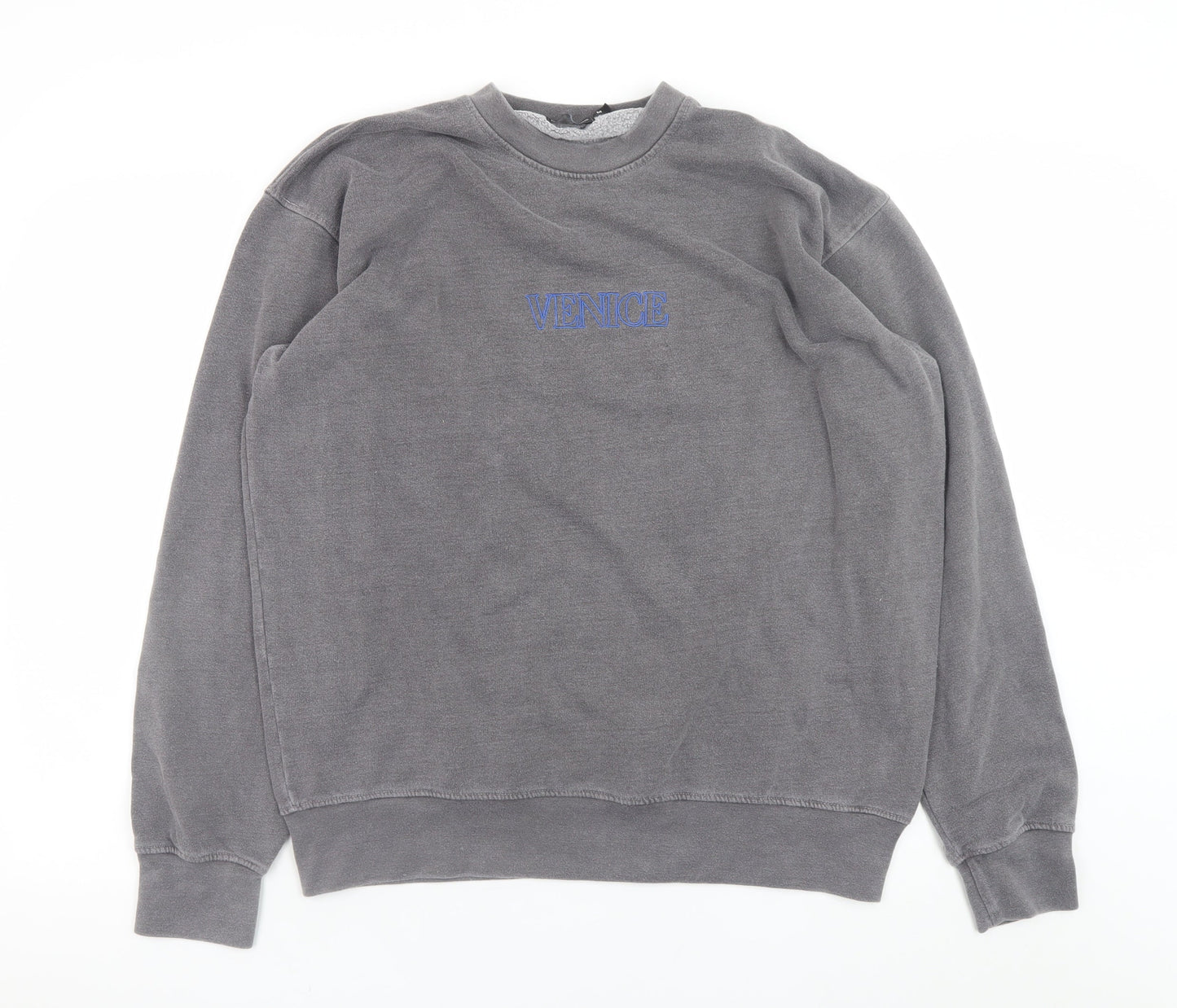 Mens UK Size M PRETTYLITTLETHING Grey Pullover Sweatshirt