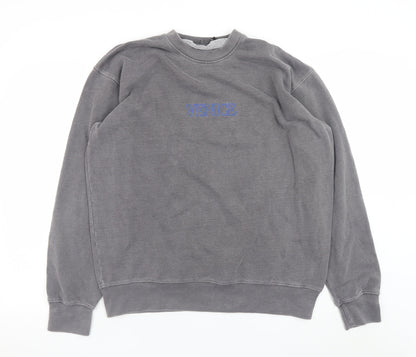 Mens UK Size M PRETTYLITTLETHING Grey Pullover Sweatshirt