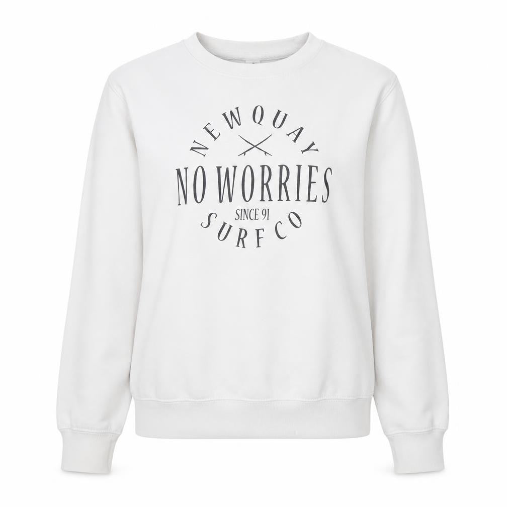 Womens UK Size XS JustHoods White Pullover Sweatshirt