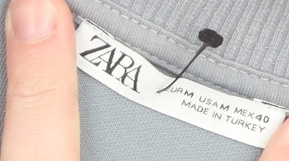 Womens UK Size M Zara Grey Pullover Sweatshirt
