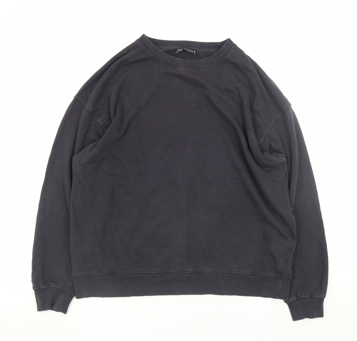 Womens UK Size S Zara Black Pullover Sweatshirt