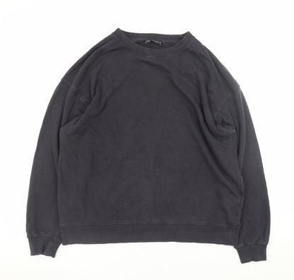 Womens UK Size S Zara Black Pullover Sweatshirt