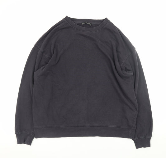 Womens UK Size S Zara Black Pullover Sweatshirt