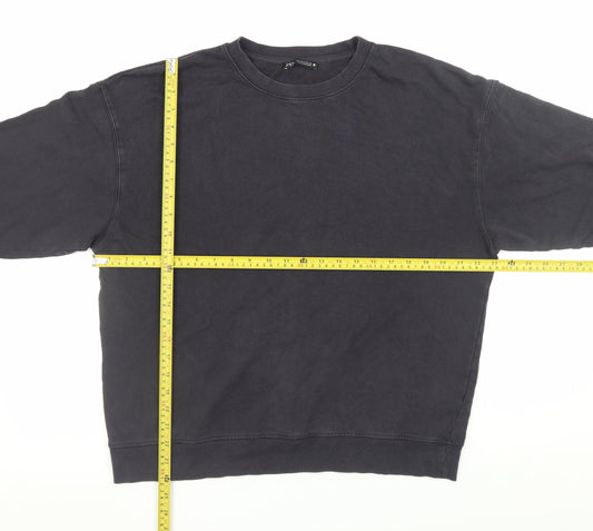Womens UK Size S Zara Black Pullover Sweatshirt