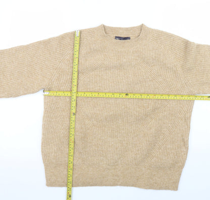 Womens UK Size M Marks and Spencer Beige Pullover Jumper