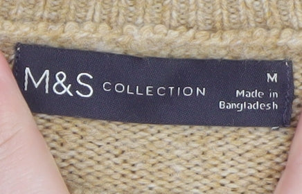 Womens UK Size M Marks and Spencer Beige Pullover Jumper