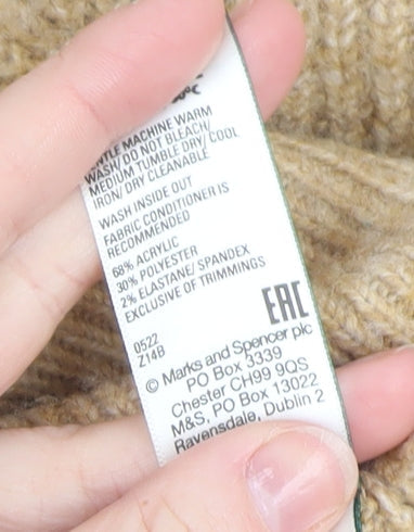 Womens UK Size M Marks and Spencer Beige Pullover Jumper