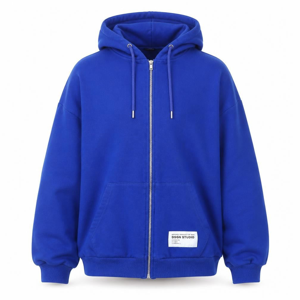 Mens UK Size XS Boohoo Blue Full Zip Hoodie