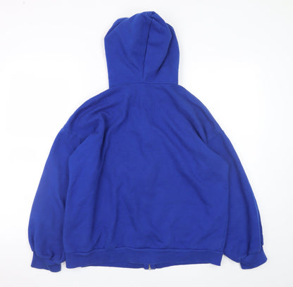 Mens UK Size XS Boohoo Blue Full Zip Hoodie