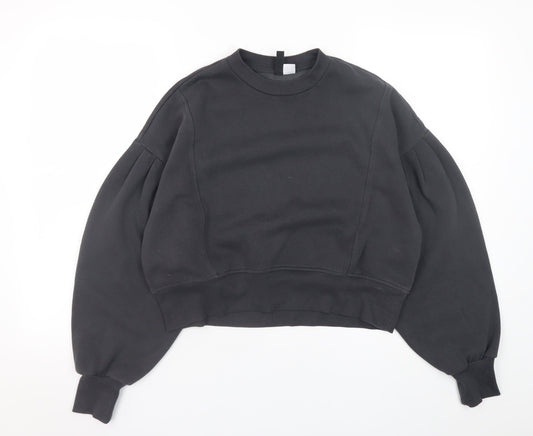 Womens UK Size S H&M Black Pullover Sweatshirt