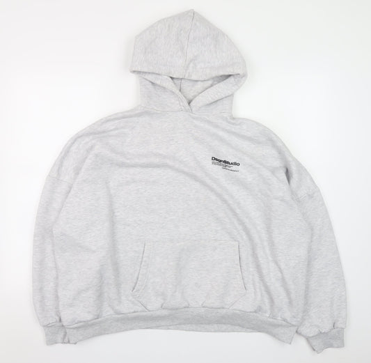 Womens UK Size XL Boohoo Grey Pullover Hoodie