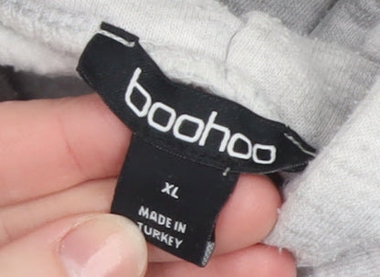Womens UK Size XL Boohoo Grey Pullover Hoodie
