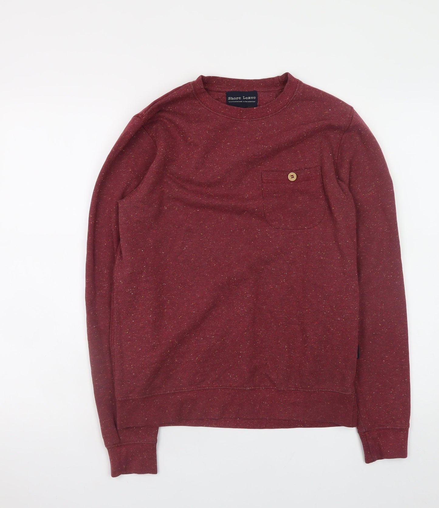 Mens UK Size S Shore Leave Red Pullover Sweatshirt