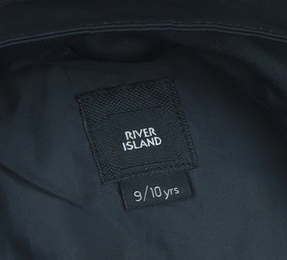 Boys UK Size 9-10 Years River Island Black Windbreaker Coat