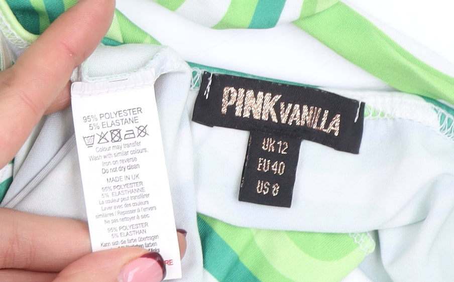 Womens UK Size 12 Pink Vanilla Bodycon Dress