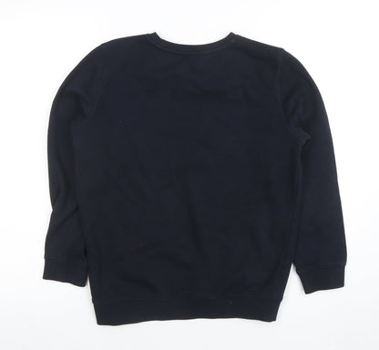 Dunnes Stores Boys Navy V-Neck Sweatshirt 11-12 Years Cotton Blend