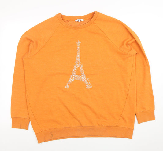 Womens UK Size L NEXT Orange Pullover Sweatshirt