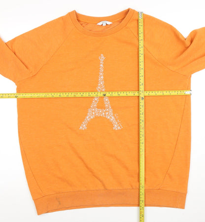 Womens UK Size L NEXT Orange Pullover Sweatshirt